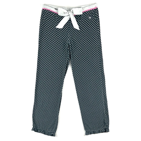 PINK Victoria’s Secret Navy Polka Dots Flannel Sleep Pants